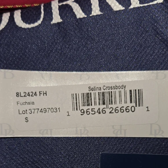 Dooney & Bourke Selina Fuchsia Florentine Leather Crossbody Bag - Picture 9 of 16